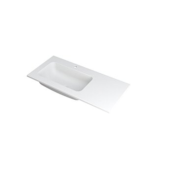 FAKTOR Wastafel in polystone | 100 x 45 x 1,5 wasbak links