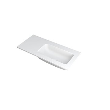 FAKTOR Wastafel in polystone | 100 x 45 x 1,5 wasbak rechts