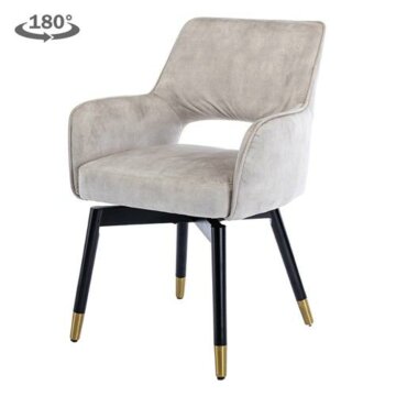 Lenno Armchair - Fabric Adore 11 Beige (Rotatable)