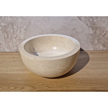 Waskom 25 cm Rond wit marmer Blanco Mini