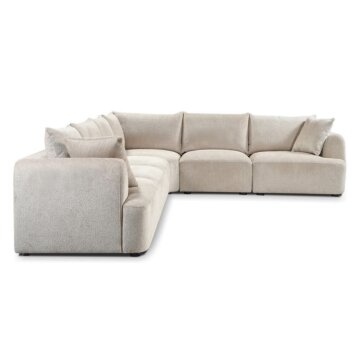 Canterbury | 2,5-zits + chaise lounge (293 x 170 cm) | Color = mona 110 grey white
