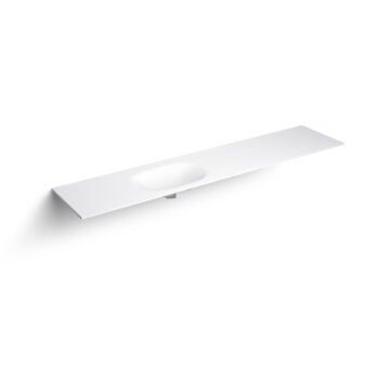 Clou - Hammock Wastafelblad 220cm, Enkele Waskom Links (Compositie 44), Aluite