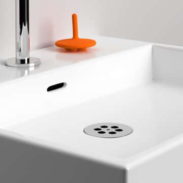 Clou - Wash Me Wastafel Plug Voor Siliconen Waterstop, Chroom