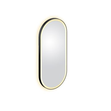 Clou - Look At Me Ovale Spiegel, Met 2700k Led-verlichting, Ip44, Met Een Omlijsting In Mat Zwart