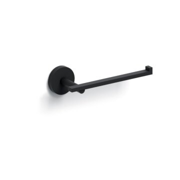 Clou - Flat Toiletrolhouder Zonder Klep, Mat Zwart