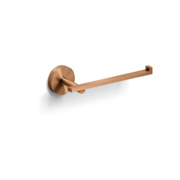 Clou - Flat Toiletrolhouder, L-vorm, Zonder Klep, Brons Geborsteld Pvd