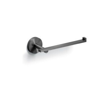 Clou - Flat Toiletrolhouder, L-vorm, Zonder Klep, Gunmetal Geborsteld Pvd