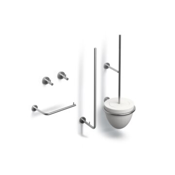 Clou - Slim Toilet Accessoireset, Rvs Geborsteld