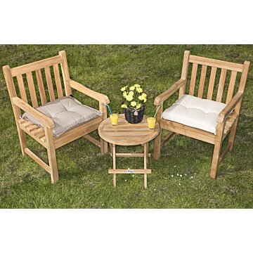 Balkony tuinset | Rond klaptafeltje met 2 Windsor Tuinstoelen - ST016-ST036