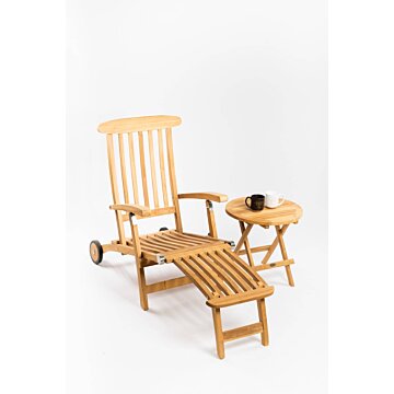 Deckchair met wielen met Rondo tafeltje - TK-DC-MW-RONDO