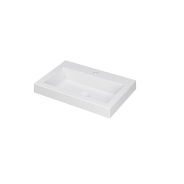 DOCK Wastafel in polystone van kwarts | 60 x 40 x 6