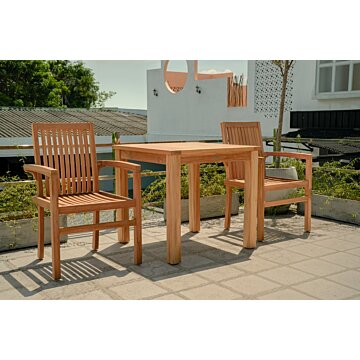 Teakhouten Tuintafel – 80x80 massief Teak