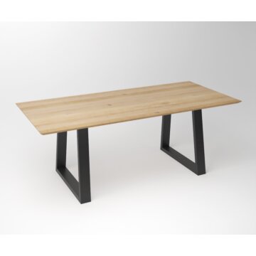 Eiken Tafel Facet | Trapezium Fineline Frame Black