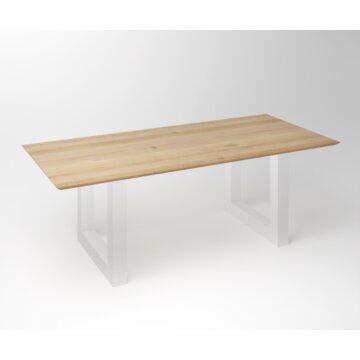 Eiken Tafel Facet | U-frame White