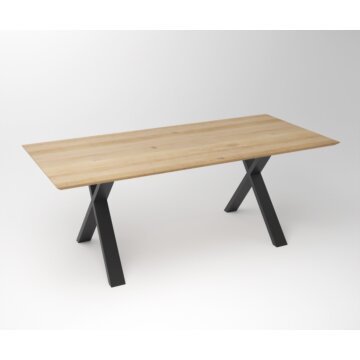 Eiken Tafel Facet | X Fineline Frame Black