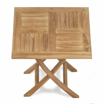 Teak Houten Tuintafel Inklapbaar | 70x70x75 - ST032 - B