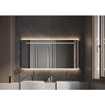 IBIZA spiegel met dimbare LED-verlichting, indirecte en directe verlichting, geïntegreerde sensor en anti-condens functie. Stijlvolle en functionele badkamerspiegel met CE-markering en twee jaar garantie.