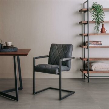 lomba armstoel - fabric houston 101 anthracite