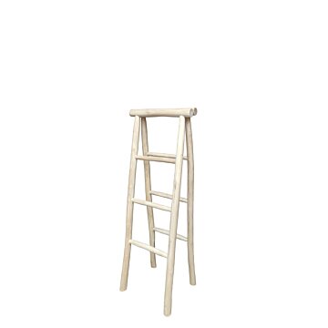 Vouwbare houten ladder 50 x 5 x 135 | Wit Teak