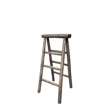 Teakhouten decoratieladder 100 cm hoog