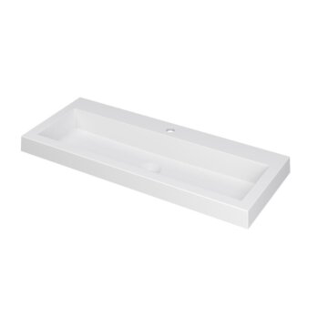 DOCK Wastafel in polystone van kwarts | 100 x 40 x 6