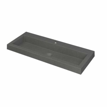 Ink Dock Wastafel Quartz met 1 kraangat - Quartz grijs - 100x40 cm