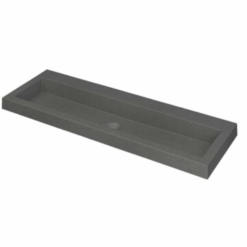 Ink Dock Wastafel Quartz zonder kraangat - Quartz grijs - 120x40 cm