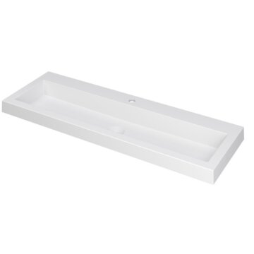 DOCK Wastafel in polystone van kwarts | 120 x 40 x 6
