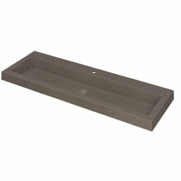 Ink Dock Wastafel Quartz met 1 kraangat - Quartz beton - 120x40 cm