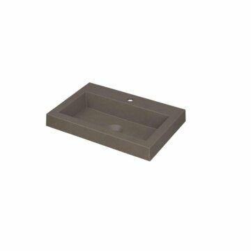 Ink Dock Wastafel Quartz met 1 kraangat - Quartz beton - 60x40 cm