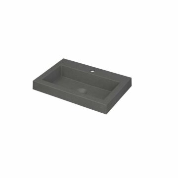Ink Dock Wastafel Quartz met 1 kraangat - Quartz grijs - 60x40 cm