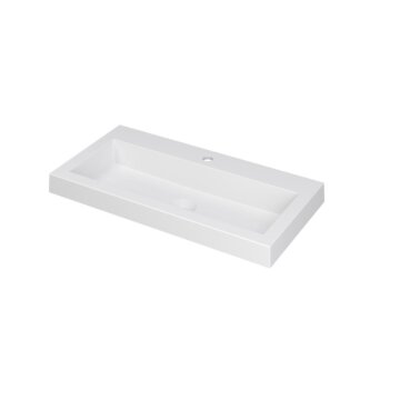DOCK Wastafel in polystone van kwarts | 80 x 40 x 6