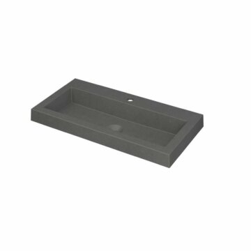 Ink Dock Wastafel Quartz met 1 kraangat - Quartz grijs - 80x40 cm
