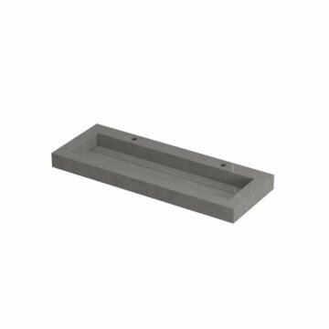 Ink Pitch meubelwastafel 120x45cm keramische slab - 2 kraangaten - Armani grey