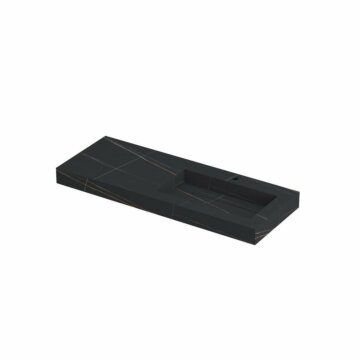Ink Pitch meubelwastafel rechts 120x45cm keramische slab - 1 kraangat - Lauren black