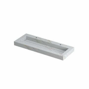 Ink Pitch meubelwastafel 120x45cm keramische slab - 1 kraangat - Calacatta