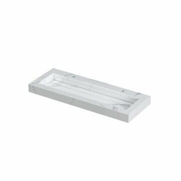 Ink Pitch meubelwastafel 120x45cm keramische slab - 1 kraangat - Statuario