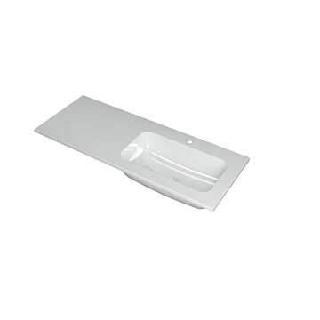 FAKTOR Wastafel in polystone | 120 x 45 x 1,5 wasbak links