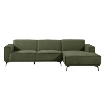 Leeds 2,5-zits + chaise lounge (280 x 156 cm) | Color = city 355 bottle green