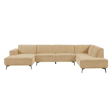 Leeds Ottoman + 2,5-zits Zonder armen + Chaise (350 x 156/217 cm) | Color = city 120 beige