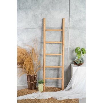 Teakhouten decoratie ladder | Naturel Teak | 50x5x175 - Decoratieladder-Teak-Naturel-175