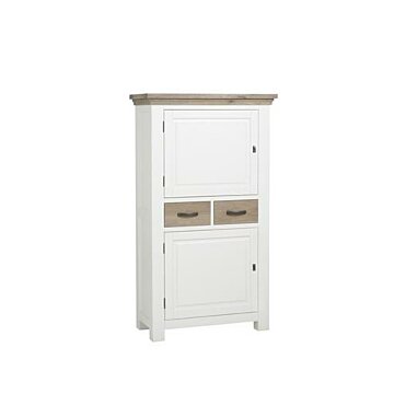 Parma Kabinet | Wit | 2 Deuren | 2 Laden | 90x45x190