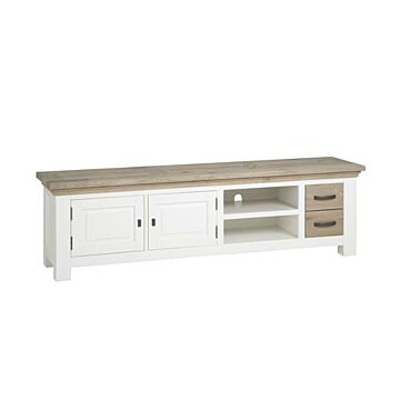 Parma TV Meubel | Wit | 2 Deuren | 2 Laden | 190x40x55