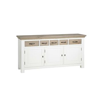 Parma Dressoir | Grijs | 3 Deuren | 5 Laden | 180x50x90