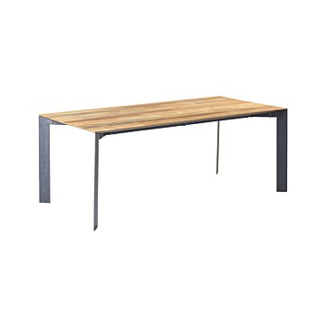 Pandora Eettafel | Teak met Staal | Meerdere Afmetingen - TWR-MX0021-0023