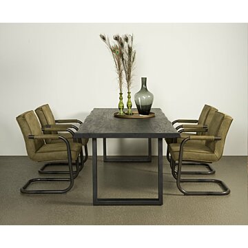 Ultimo Live-edge Boomstam tafel  met U-poten