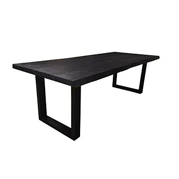 Ultimo Live-edge dining table 160x90 - top 5 - Black - TWR-NA0300-B