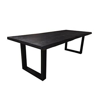 Ultimo Live-edge dining table 160-260x100 - top 5 - Black - TWR-NA0302-0305-B