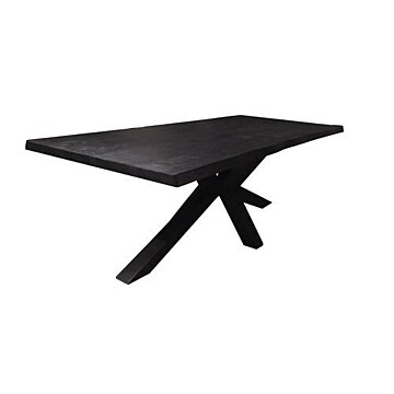 Sovana Live-edge dining table 200-260x100 - top 5 - Zwart - TWR-NA032XB