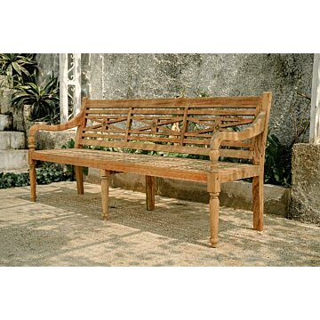 Teak Stationsbank | 200 breed | Gerecycled Eco-Teak